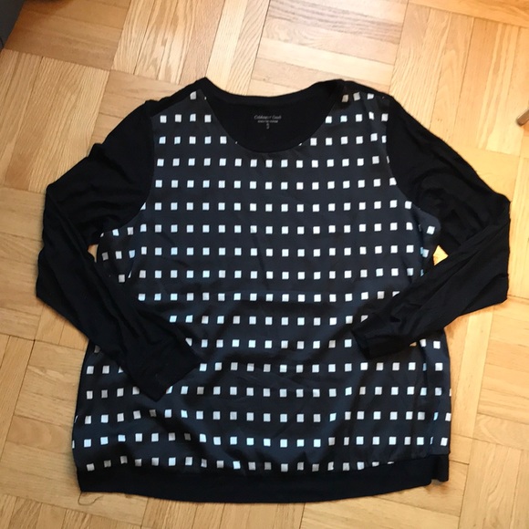 Coldwater Creek black and white Top XL / 16 - Picture 2 of 7